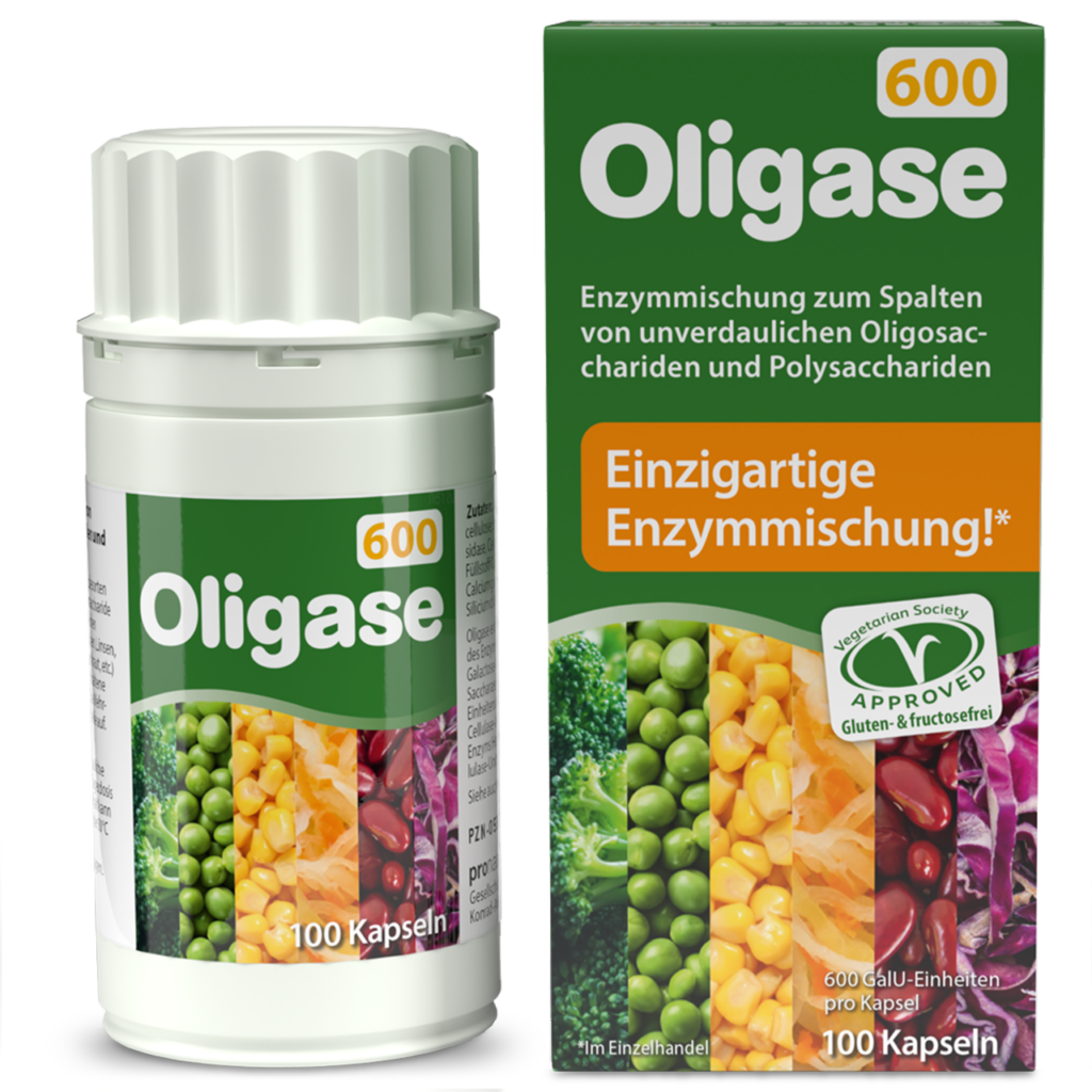 Oligase Kapseln 600 Vorderansicht Verpackung 100er